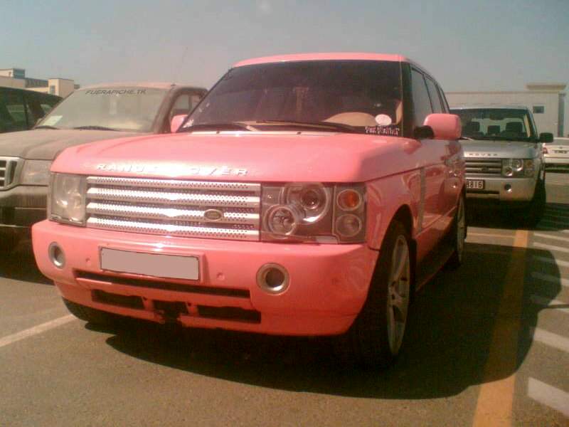 Pink Range Rover